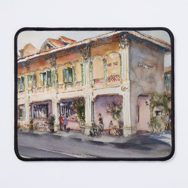 Item preview, Coffee at the side, Peranakan House, Koon Seng watercolor  designed and sold by Almondtree.