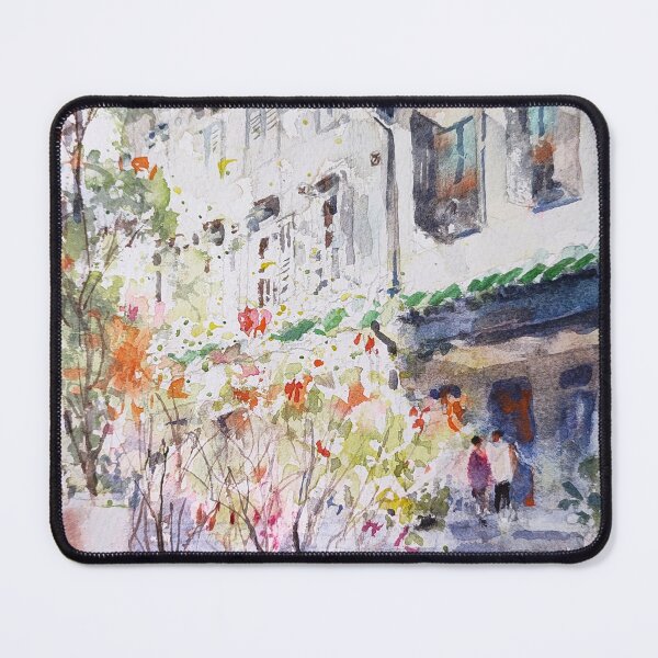 Item preview, five foot way, shophouse, Telok Ayer, watercolor designed and sold by Almondtree.