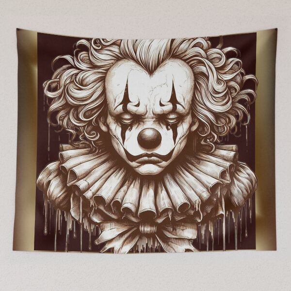 Item preview, Portrait of a sad clown designed and sold by Foxlindesigns.
