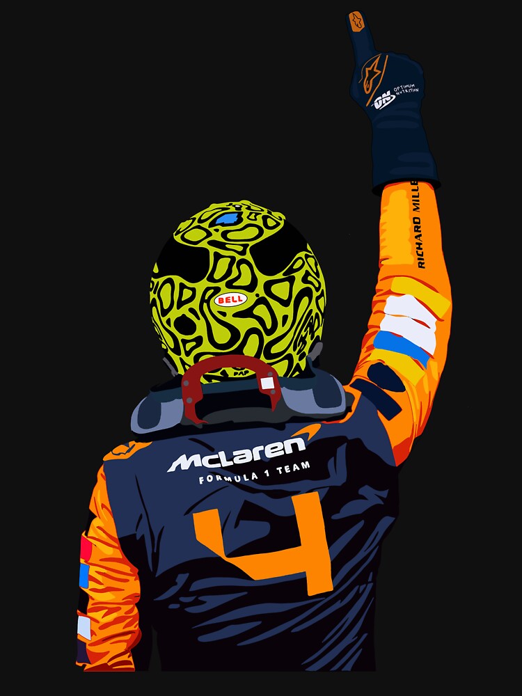 Aperçu 7 sur 7. T-shirt respirant avec l'œuvre Victoire de Lando Norris à Miami créée et vendue par Sydney333.