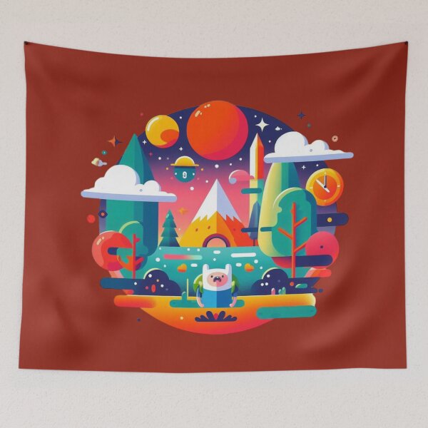 Item preview, Adventure Time Finn the Human - Cosmic Adventure: Fantasy Illustration with Lovely Character and Space Landscape designed and sold by Hive Threadless.