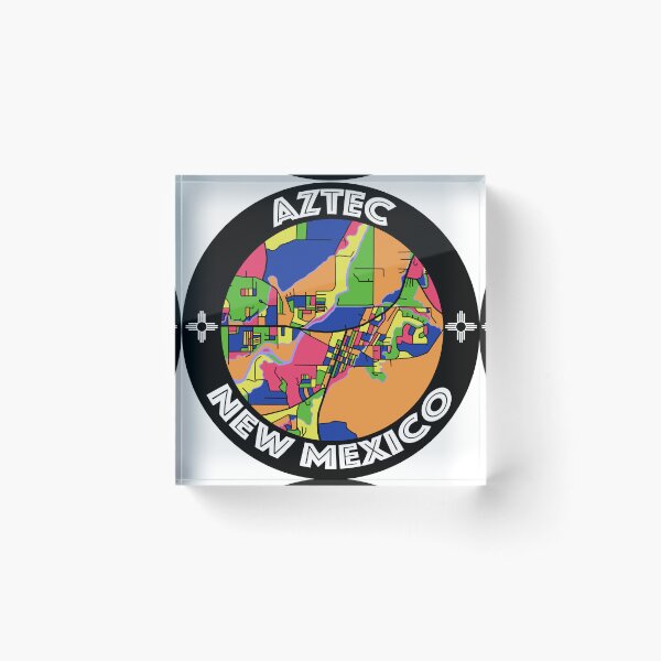 Item preview, Aztec, New Mexico Colorful Map designed and sold by John Mashburn.