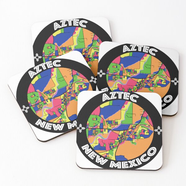 Item preview, Aztec, New Mexico Colorful Map designed and sold by John Mashburn.