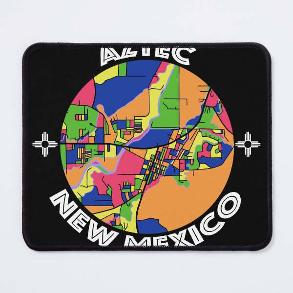 Item preview, Aztec, New Mexico Colorful Map designed and sold by John Mashburn.