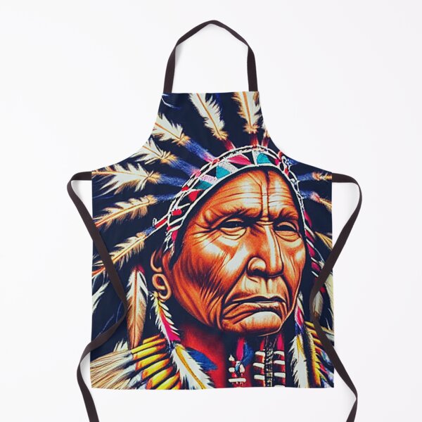 Item preview, Native American Indian chief, vintage drawing, Native American heritage designed and sold by LoveAudra.