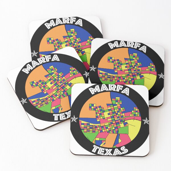 Item preview, Marfa, Texas Colorful Map designed and sold by John Mashburn.