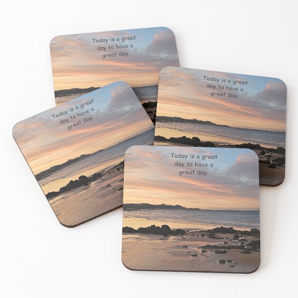 Item preview, Have a great day today - Sunset on the beach designed and sold by Debsgiftware Ward.