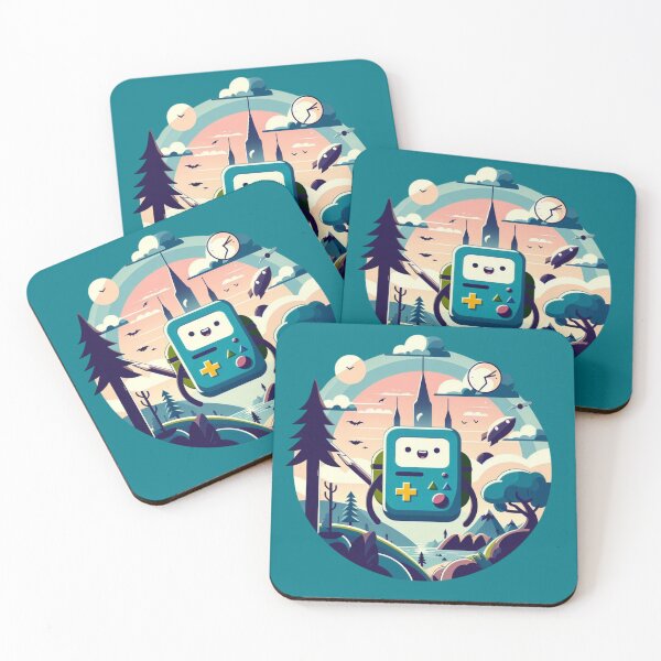 Item preview, Adventure Time BMO - Serene Natural Scene: Landscape Digital Art with Tree and Colorful Sky designed and sold by Hive Threadless.