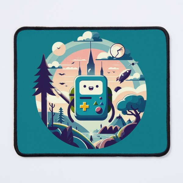 Item preview, Adventure Time BMO - Serene Natural Scene: Landscape Digital Art with Tree and Colorful Sky designed and sold by Hive Threadless.