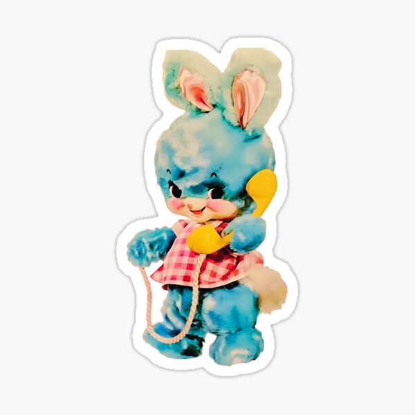 Item preview, Vintage Retro Kawaii Kitsch Bunny Rabbit Meyercord Decal designed and sold by knickeryknackry.