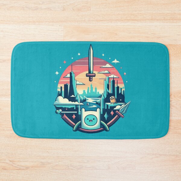 Item preview, Adventure Time Finn the Human and Jack the Dog - Fantastic Adventure: Illustration of Magic City with Sword and Story Characters designed and sold by Hive Threadless.