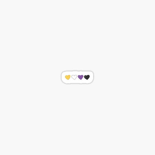 Item preview, Subtle Non-Binary Pride - Hearts designed and sold by Allegra Haynes.