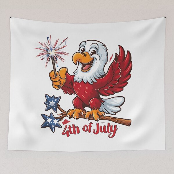 Item preview, Happy 4th of July Eagle Paint Art 3D Model designed and sold by Charlygood.