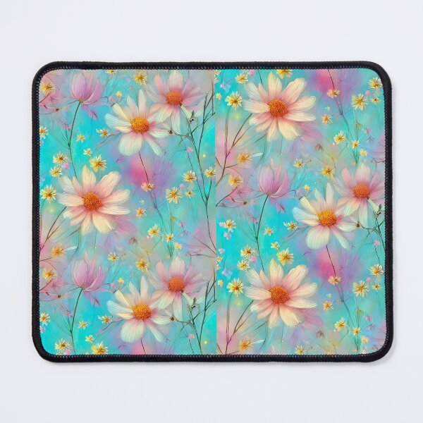 Item preview, Summer Floral pattern, Pink, Yellow, Aqua Background designed and sold by Jaydee001.