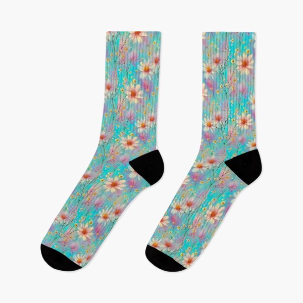 Item preview, Summer Floral pattern, Pink, Yellow, Aqua Background designed and sold by Jaydee001.
