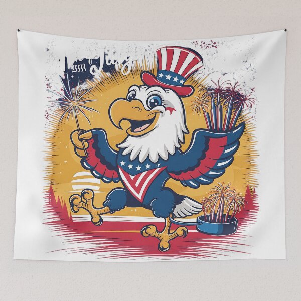 Item preview, Happy 4th of July Eagle Paint Art 3D Model designed and sold by Charlygood.