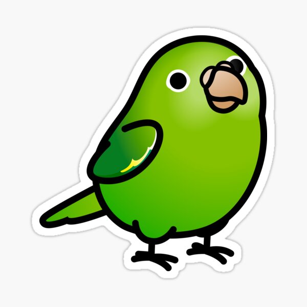 Chubby White-winged Parakeet Sticker