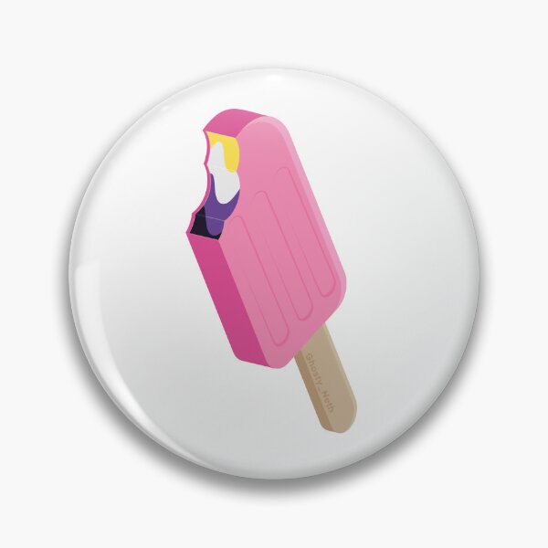 Artikelvorschau, Nichtbinäre Erdbeer-Eis am Stiel (nur Anstecknadeln und Aufkleber) entworfen und verkauft von GhostyNeth.