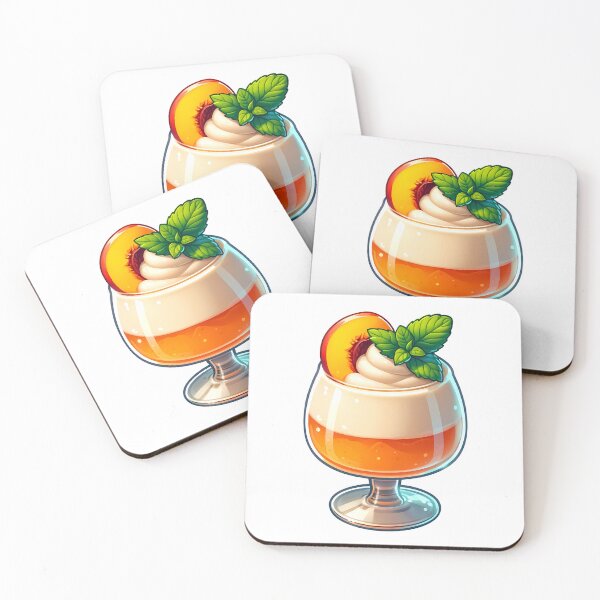 Item preview, Summery Peach Delight - Vibrant Fruit Dessert Illustration designed and sold by strbpn.