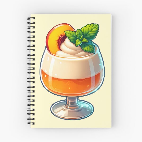 Item preview, Summery Peach Delight - Vibrant Fruit Dessert Illustration designed and sold by strbpn.