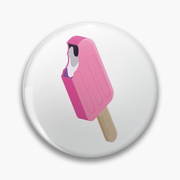 Item preview, Asexual popsicle strawberry (pin buttons and stickers only) designed and sold by GhostyNeth.