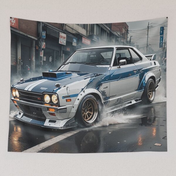 Item preview, Poster Toyota Celica white blue on the road designed and sold by Salimgor Hangaround Music.