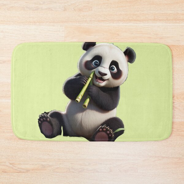 Aperçu de l'œuvre joli bébé panda mangeant une illustration de bambou créée et vendue par bub creates.