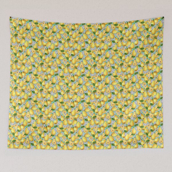 Item preview, Pears, Yellow on a green background designed and sold by Alex  Blud.