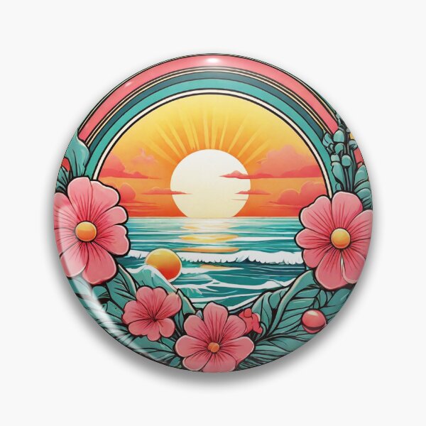 Item preview, Bubblegum Sunset over a Hawaiian Beach with Orchids designed and sold by NautiChic.