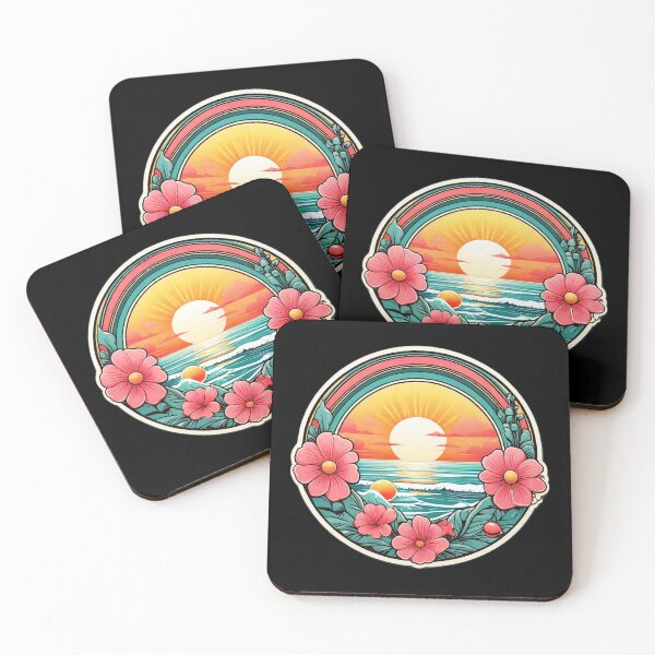Item preview, Bubblegum Sunset over a Hawaiian Beach with Orchids designed and sold by NautiChic.