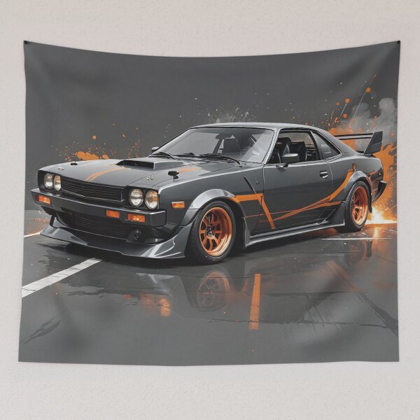 Item preview, Poster classic Toyota Celica black orange designed and sold by Salimgor Hangaround Music.