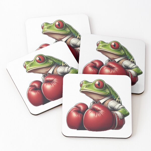 Item preview, Punchy Paddlers: Frog Boxing Gloves Kayak Decals designed and sold by Martial-Art-23.