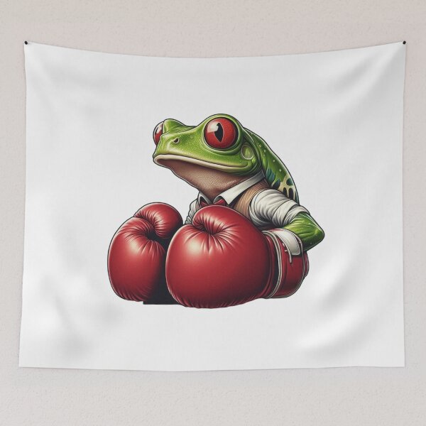 Item preview, Punchy Paddlers: Frog Boxing Gloves Kayak Decals designed and sold by Martial-Art-23.