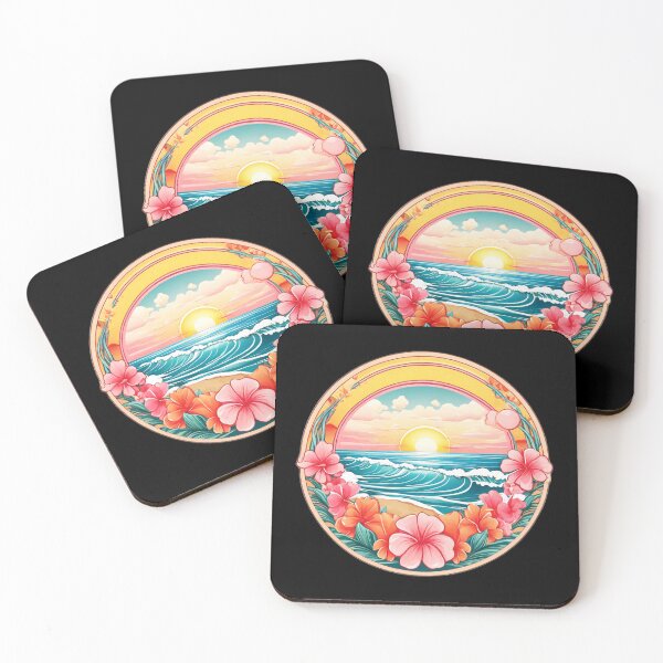 Item preview, Bubblegum Ocean over a Hawaiian Beach with Orchids designed and sold by NautiChic.