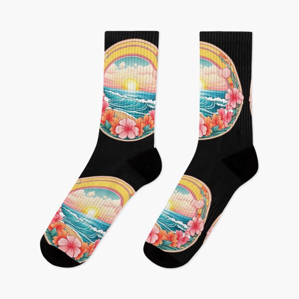 Item preview, Bubblegum Ocean over a Hawaiian Beach with Orchids designed and sold by NautiChic.