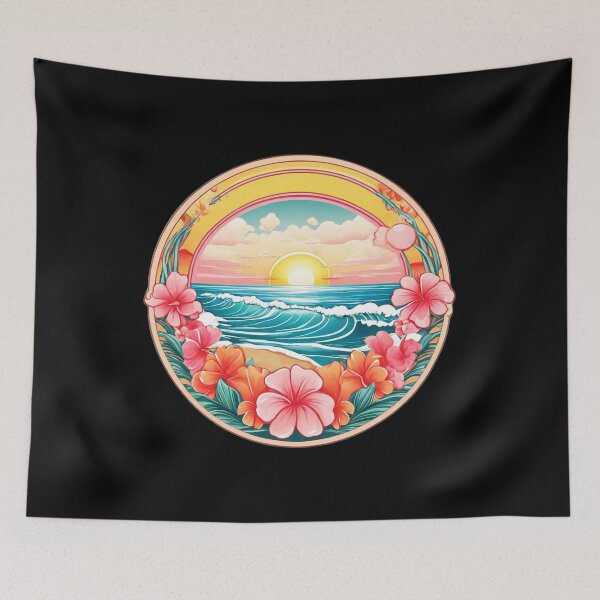 Item preview, Bubblegum Ocean over a Hawaiian Beach with Orchids designed and sold by NautiChic.