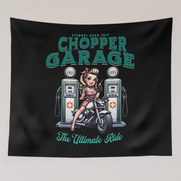 Item preview, Chopper garage - cafe racer styling - highway to hell - Chop shop - Born to race designed and sold by JansenGS.