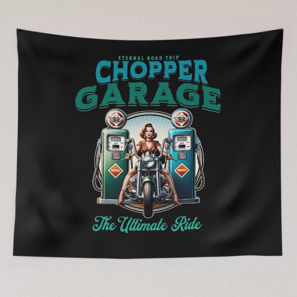 Item preview, Chopper garage - cafe racer styling - highway to hell - Chop shop - Born to race designed and sold by JansenGS.