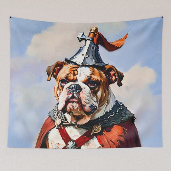 Item preview, Bulldog Medieval Warrior, Perfect Gift for Dog Lovers designed and sold by furrlieben.