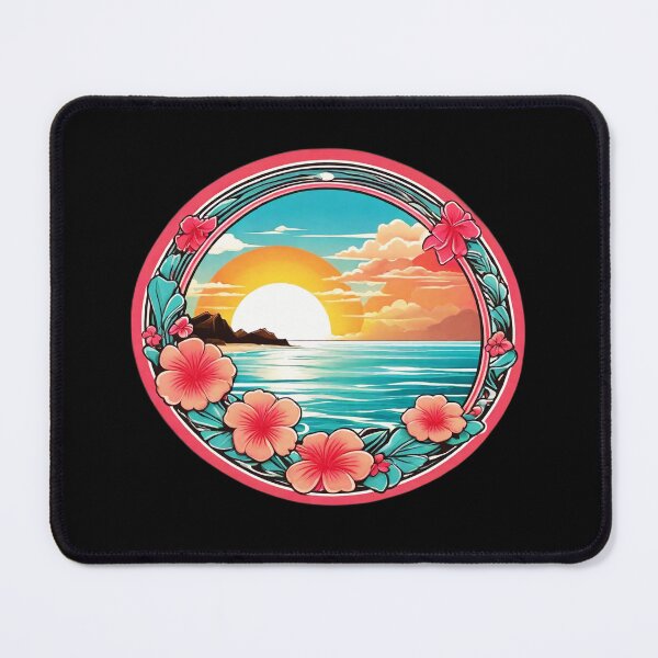 Item preview, Beach Waves Bubblegum over a Hawaiian Beach with Orchids designed and sold by NautiChic.