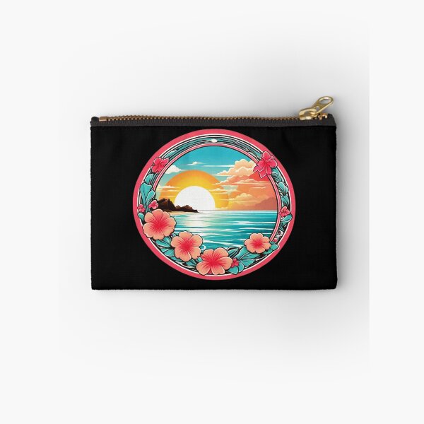 Item preview, Beach Waves Bubblegum over a Hawaiian Beach with Orchids designed and sold by NautiChic.
