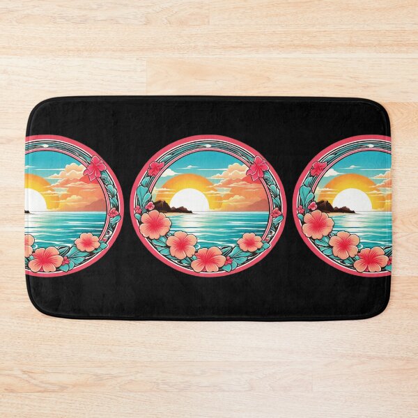 Item preview, Beach Waves Bubblegum over a Hawaiian Beach with Orchids designed and sold by NautiChic.