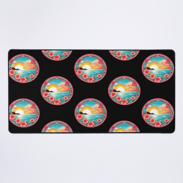 Item preview, Beach Waves Bubblegum over a Hawaiian Beach with Orchids designed and sold by NautiChic.