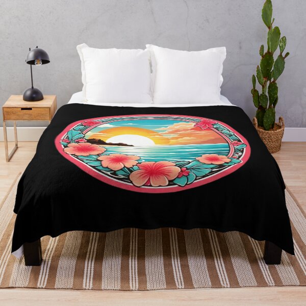 Item preview, Beach Waves Bubblegum over a Hawaiian Beach with Orchids designed and sold by NautiChic.