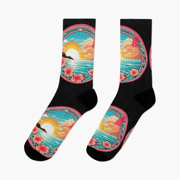 Item preview, Beach Waves Bubblegum over a Hawaiian Beach with Orchids designed and sold by NautiChic.