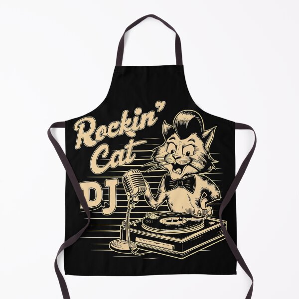 Item preview, Cat DJ Vintage Style designed and sold by Quirky Shirts.
