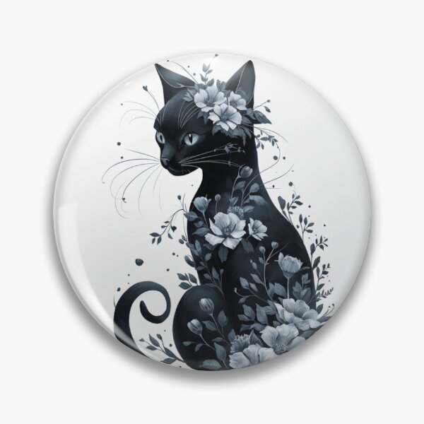 Item preview, Floral cat designed and sold by WildernessTints.