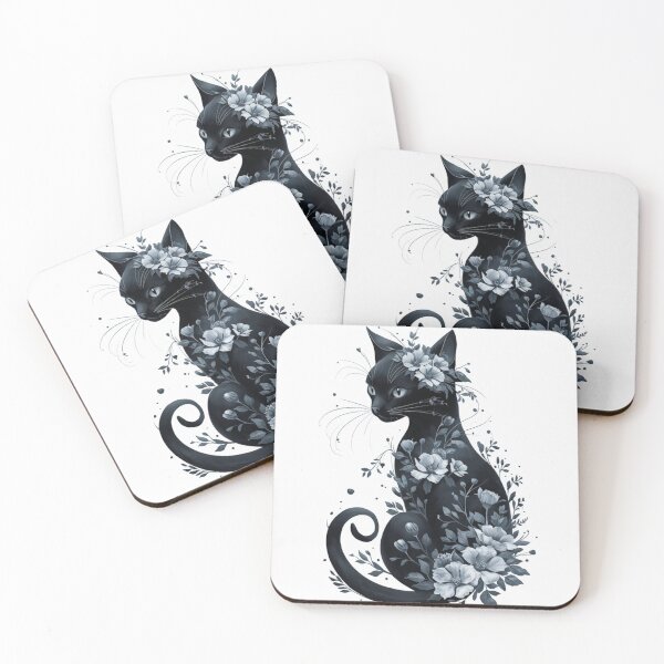 Item preview, Floral cat designed and sold by WildernessTints.
