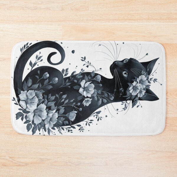 Item preview, Floral cat designed and sold by WildernessTints.