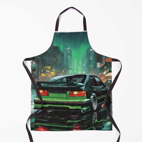 Artikelvorschau, Modifizierter Kult Honda Civic Schwarz Grün Illustration Design entworfen und verkauft von Salimgor Hangaround Music.